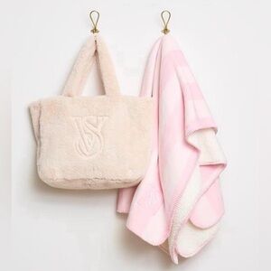 VS Cream Faux Fur Tote